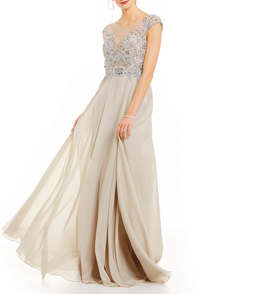 Terani Couture Beaded Bodice A-Line Gown