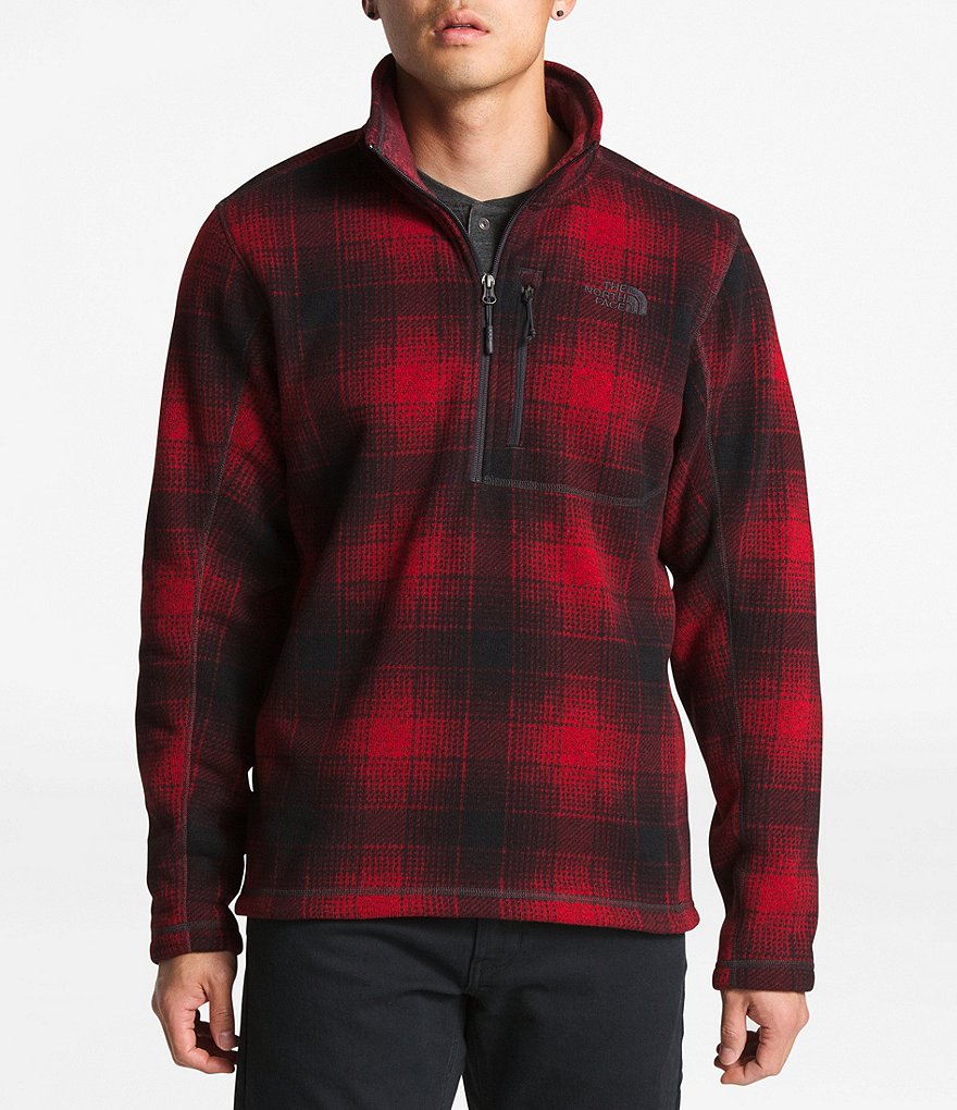 The North Face Fleece Quarter Zip Gordon Lyons Ombre Plaid Print Pullover
