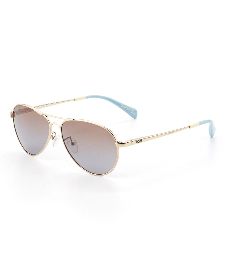 TOMS Kilgore Gold Aviator Sunglasses