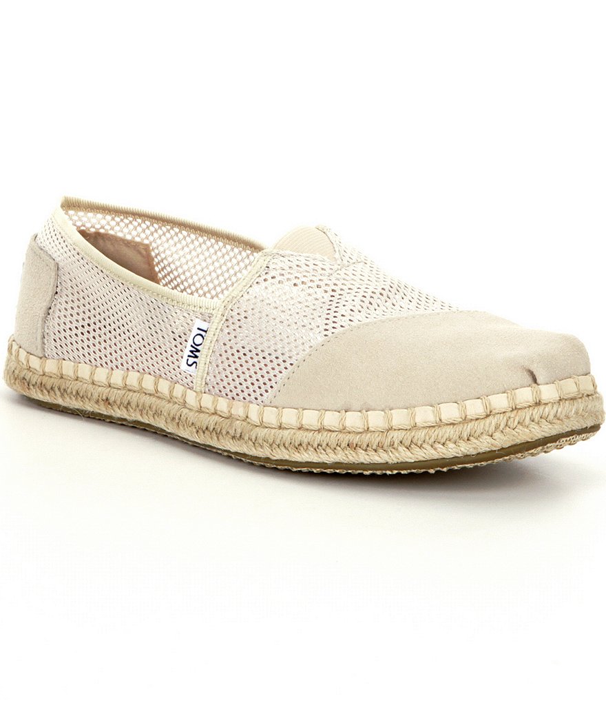 TOMS Seasonal Mesh & Suede Alpargata Slip-On Shoes