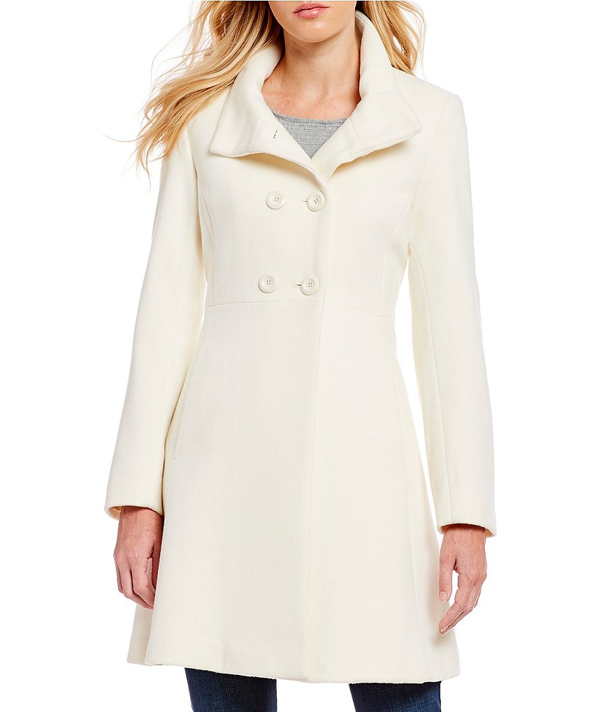 Trina Turk Kate Double Breast Fit and Flare Coat