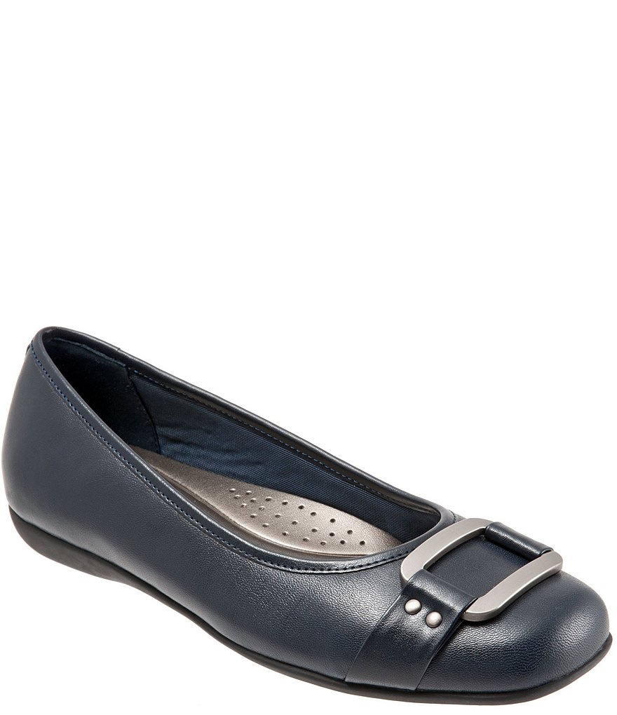 Trotters Sizzle Metal Ornament Buckle Flats