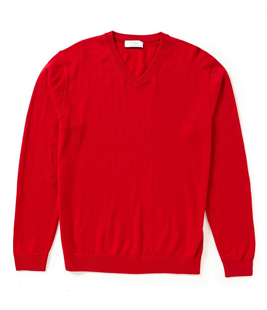 Turnbury Big & Tall V-Neck Merino Wool Sweater