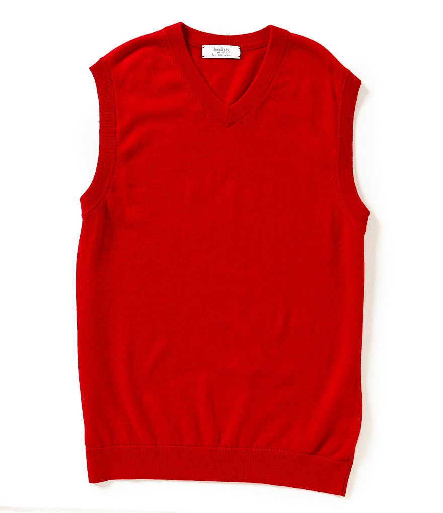 Turnbury Merino Wool V-Neck Sweater Vest
