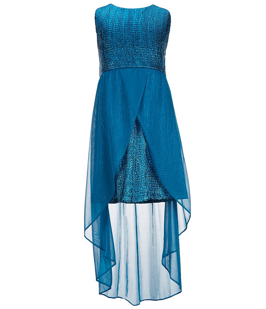 Tween Diva Big Girls 7-16 Textured Metallic Knit Dress