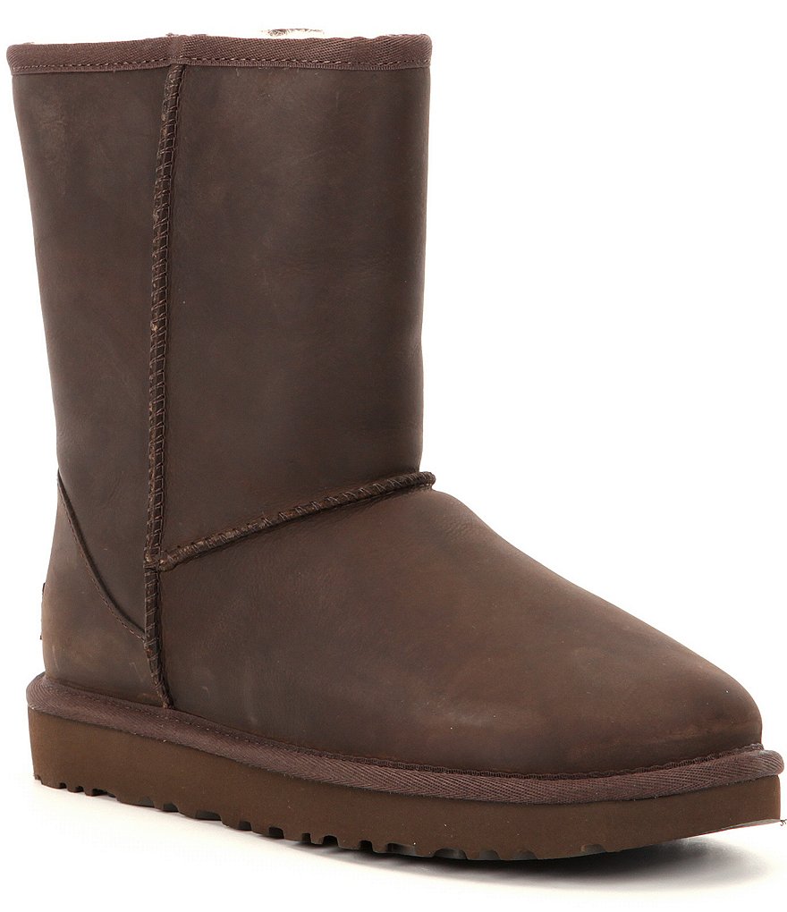 UGG® Classic Short Water-Resistant Leather Boots