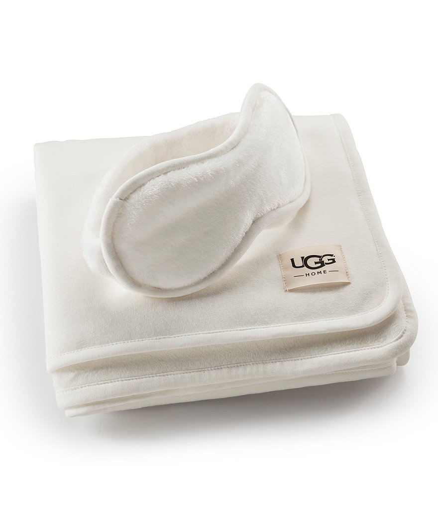 UGG® Duffield Jersey Throw & Eye Mask Travel Set