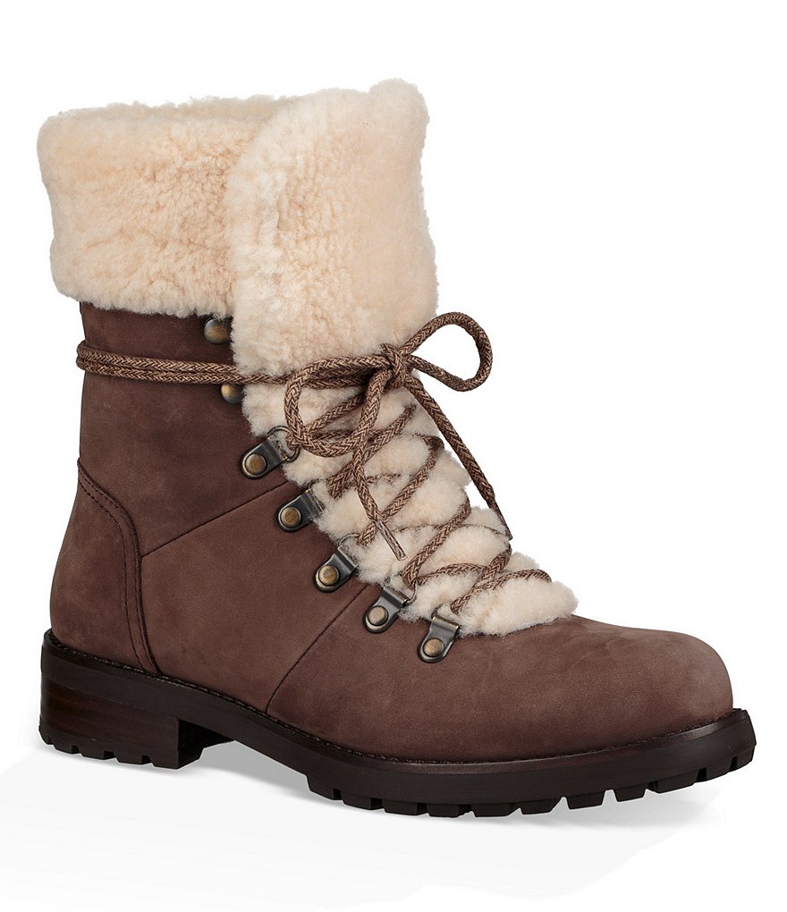 UGG® Fraser Lace Up Block Heel Water Resistant Cold Weather Boots