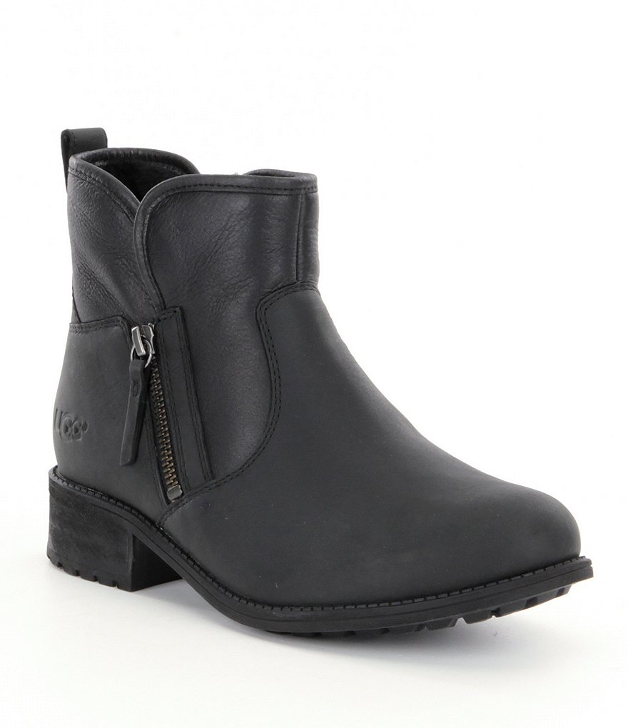 UGG® Lavelle Water Resistant Cold-Weather Side Zip Block Heel Booties