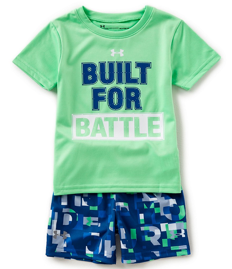 Under Armour Baby Boys 12-24 Months Built For Battle Tee & Shorts Set