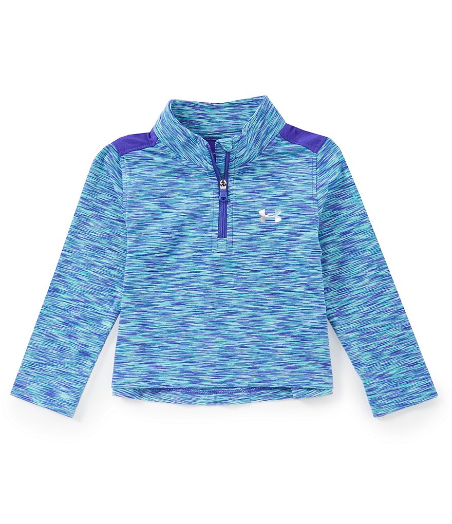 Under Armour Baby Girls 12-24 Months Colorblock Quarter-Zip Pullover