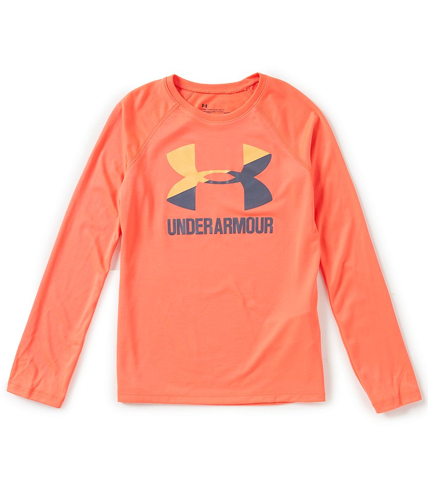 Under Armour Big Girls 7-16 Big Logo Long-Sleeve Tee