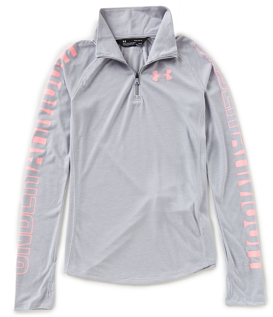 Under Armour Big Girls 7-16 Threadborne 1/4-Zip Shirt