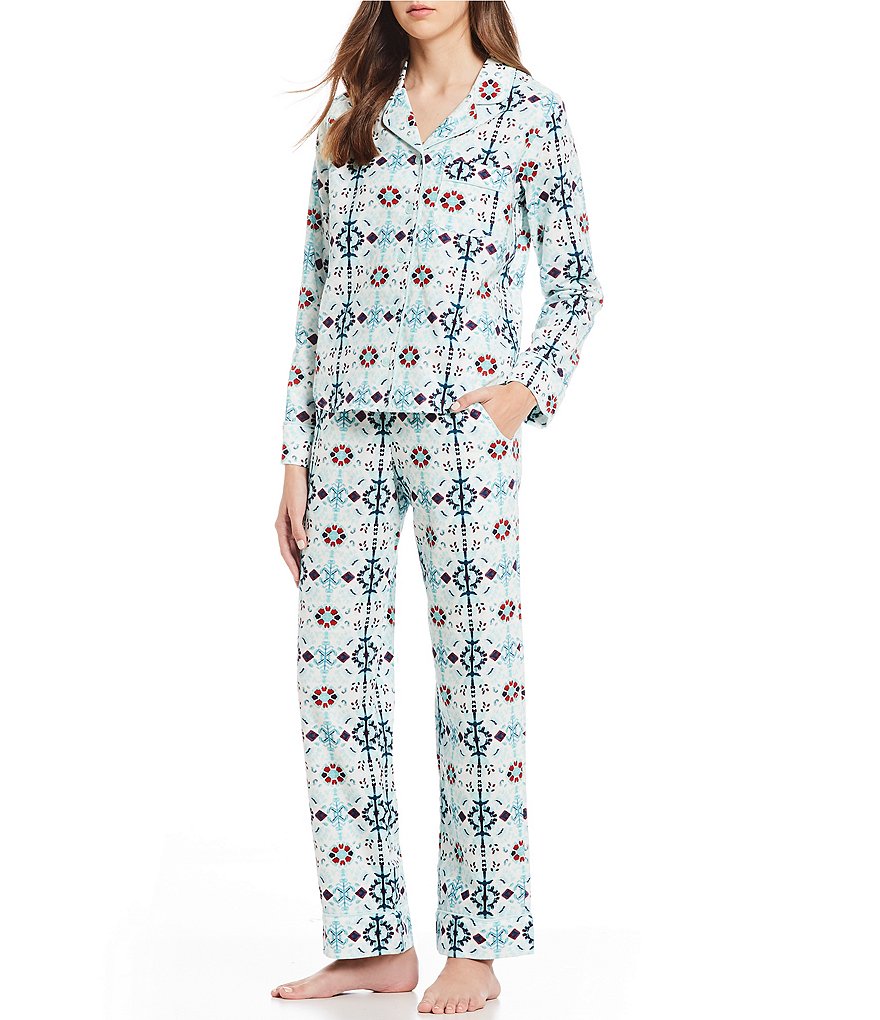 VAN WINKLE & CO. Moroccan Tile Print Portuguese Flannel Pajamas