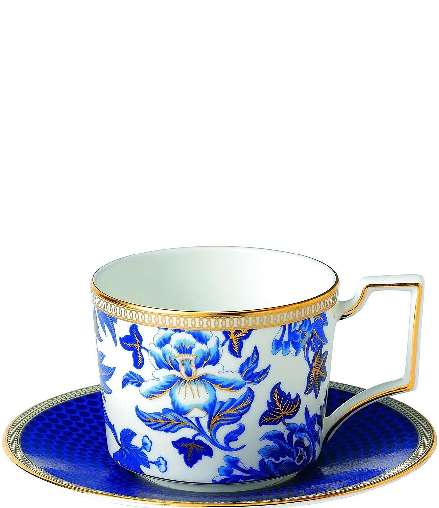 Wedgwood Hibiscus Bone China Iconic Teacup & Saucer