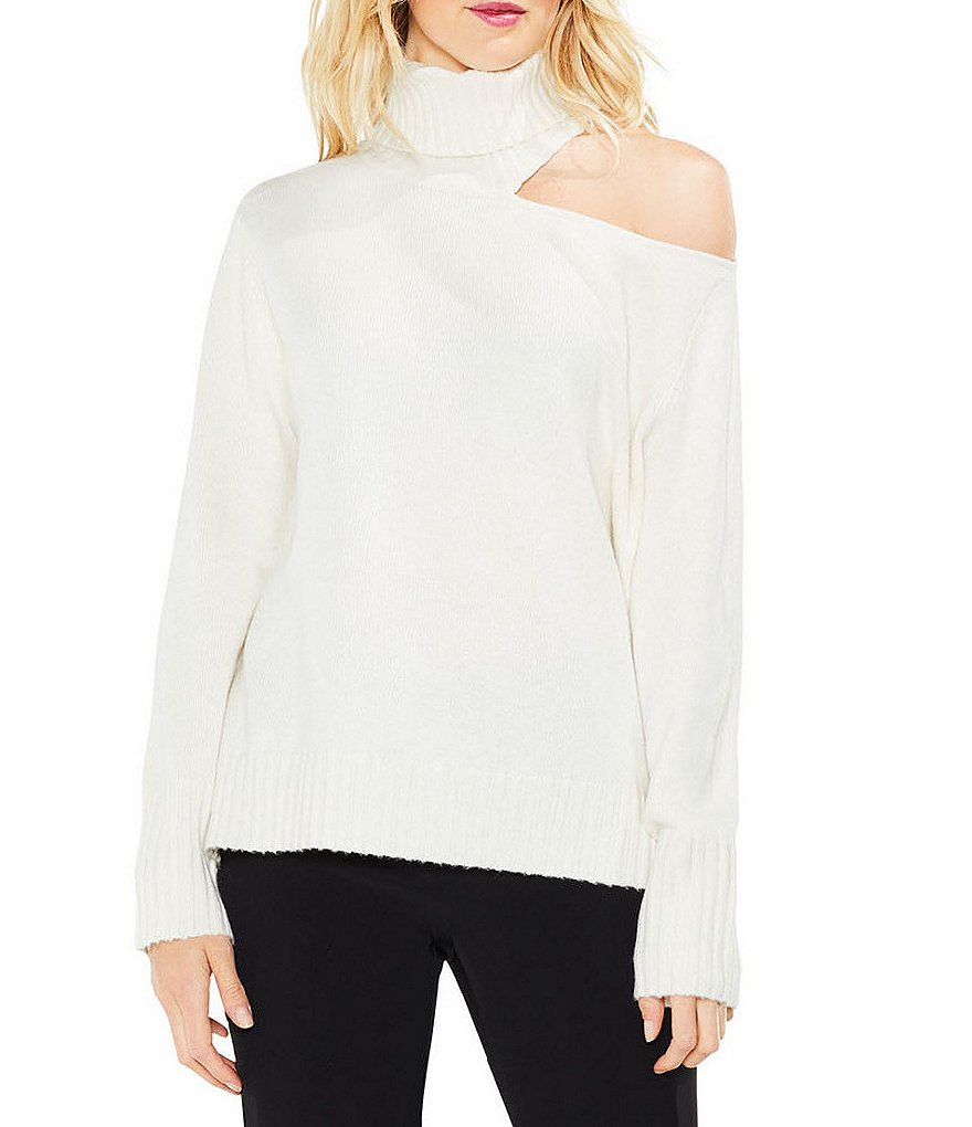 Vince Camuto Asymmmetrical Cold-Shoulder Sweater