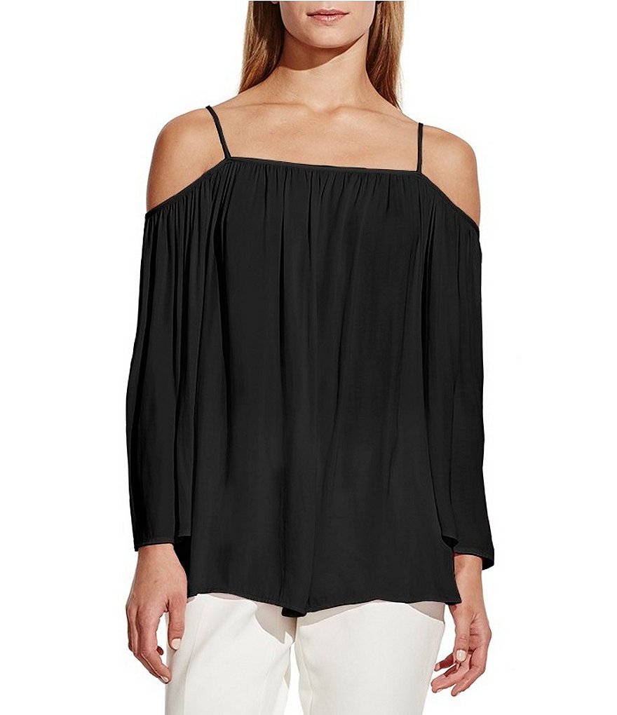 Vince Camuto Cold-Shoulder Rumple Blouse