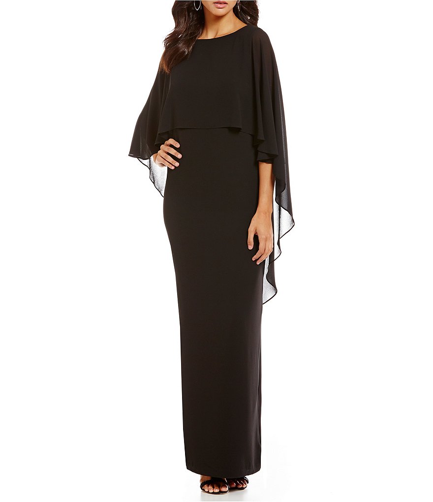 Vince Camuto Drape Cape Gown