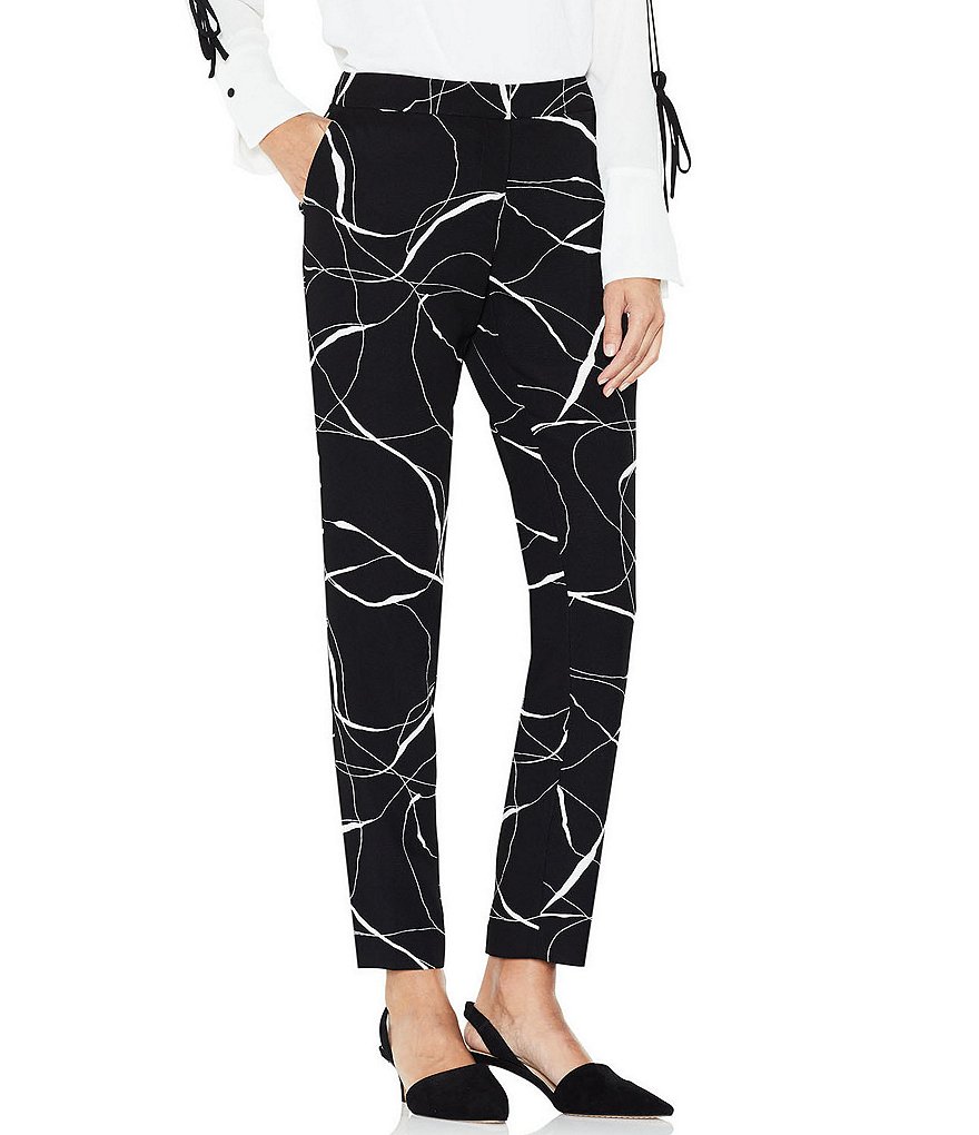 Vince Camuto Ink Swirl Printed Ankle Pant