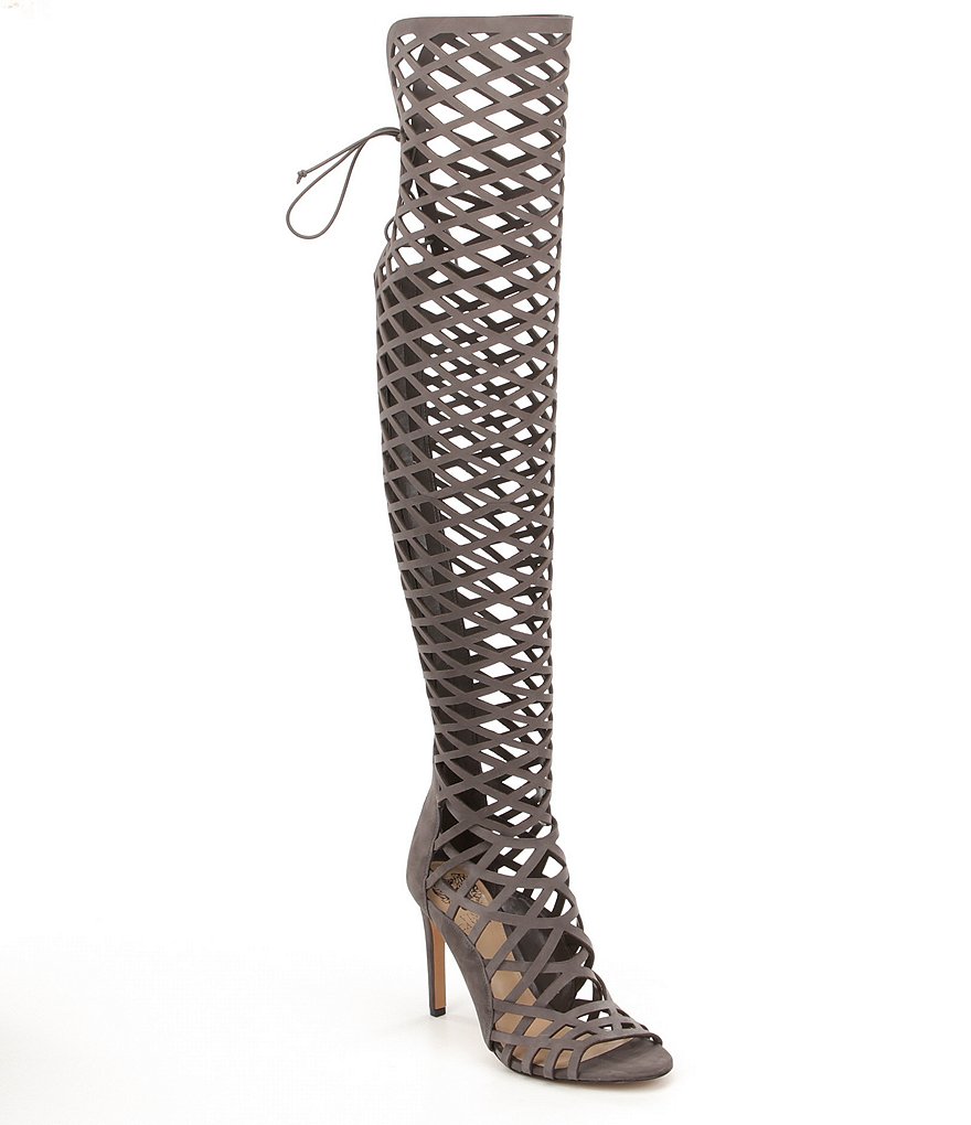 over the knee peep toe boots size 11