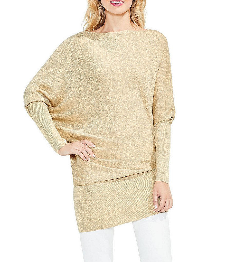 Vince Camuto Long Sleeve Ribbed Drape Sweater