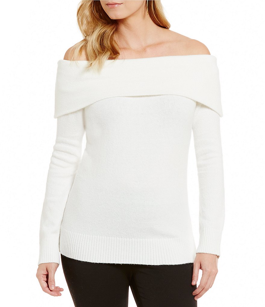 Vince Camuto Marilyn Off-The-Shoulder Solid Sweater