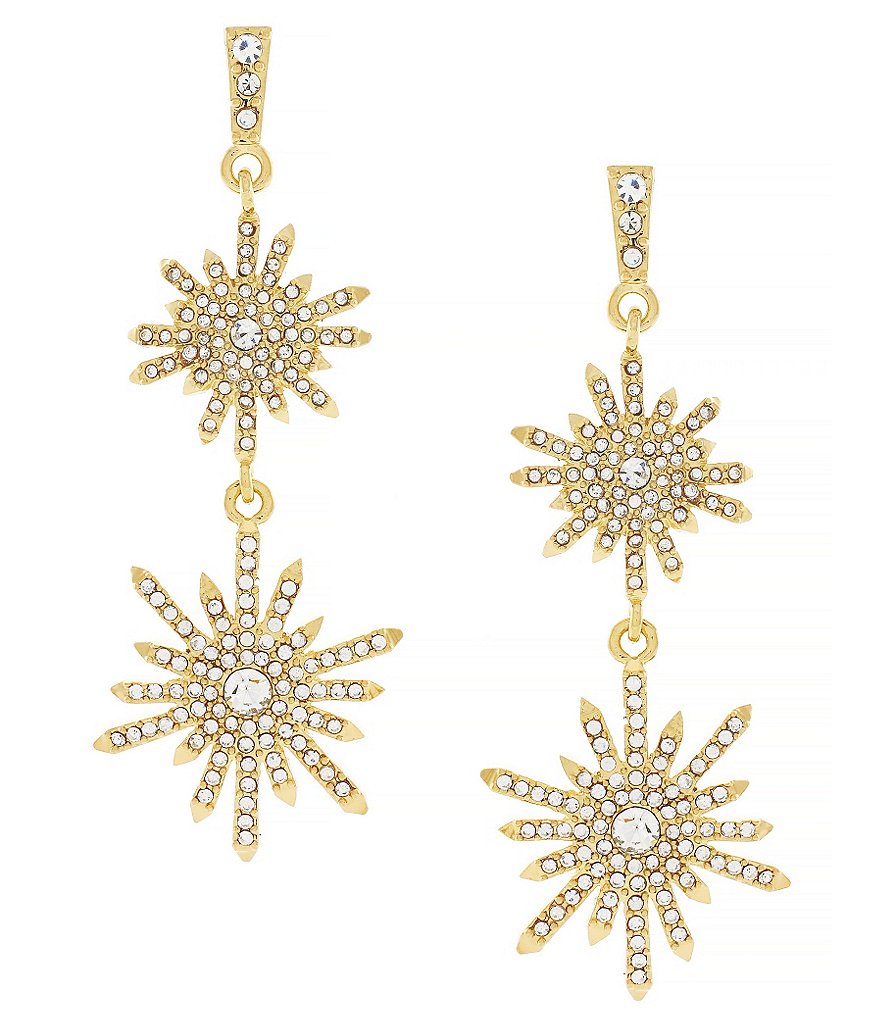 Vince Camuto On Pointe Starburst Double-Drop Earrings