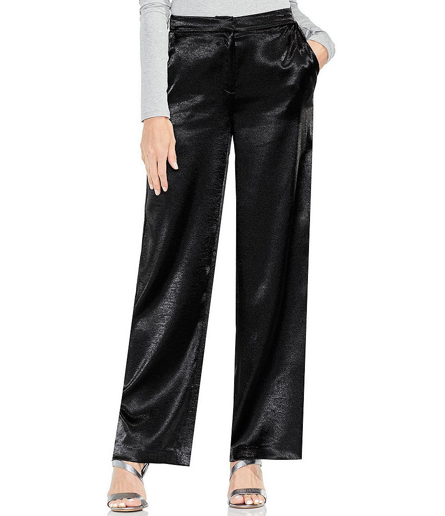 Vince Camuto Rumple Satin Wide Leg Pant