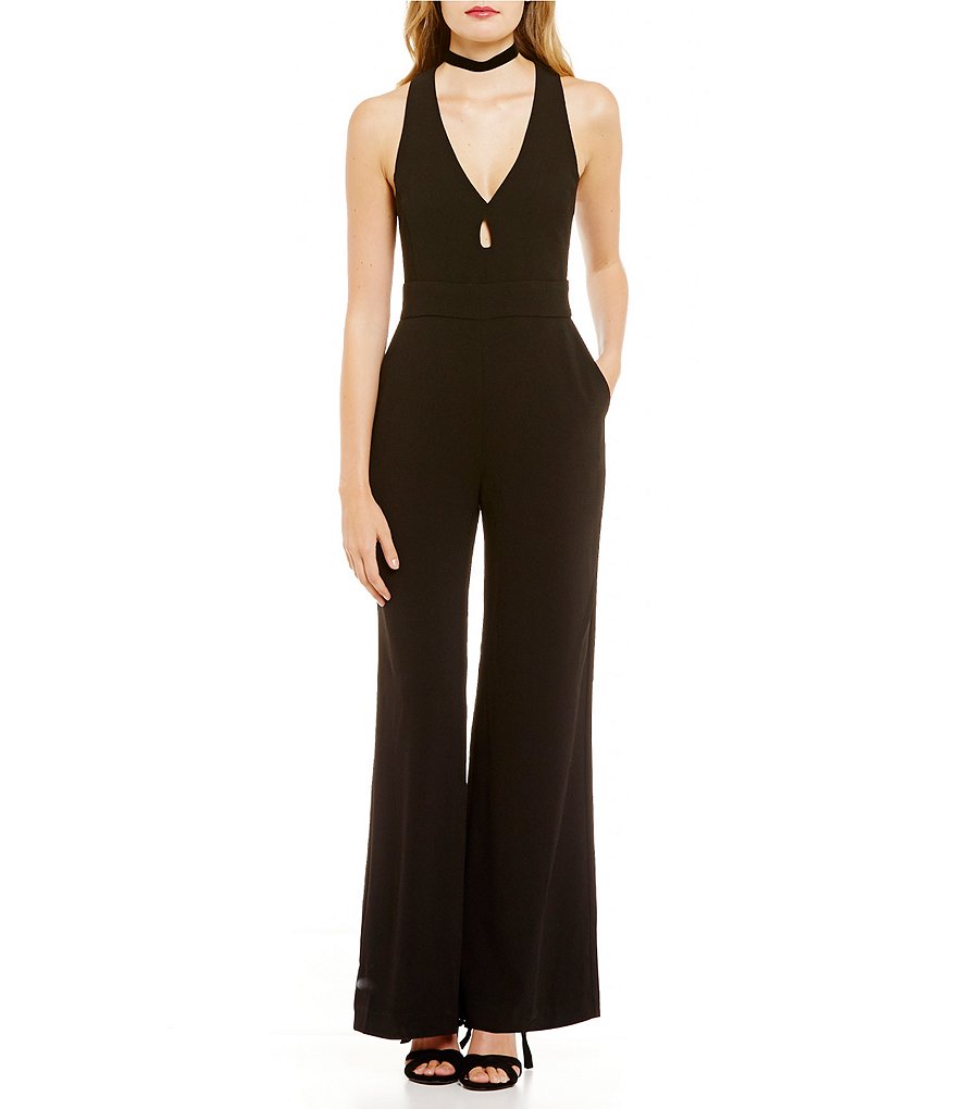 WAYF Sutton V-Neck Keyhole Sleeveless Jumpsuit