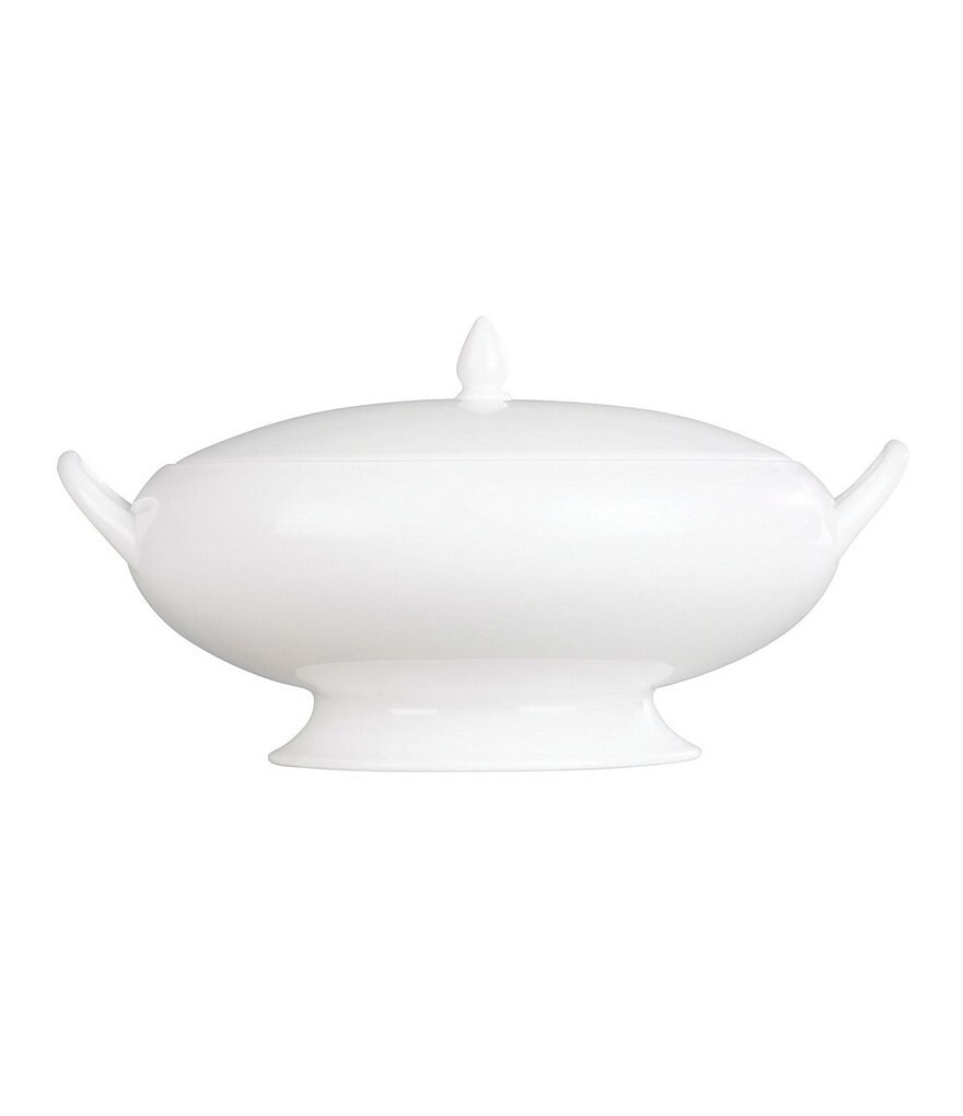 Wedgwood White Bone China Covered Vegetable Bowl