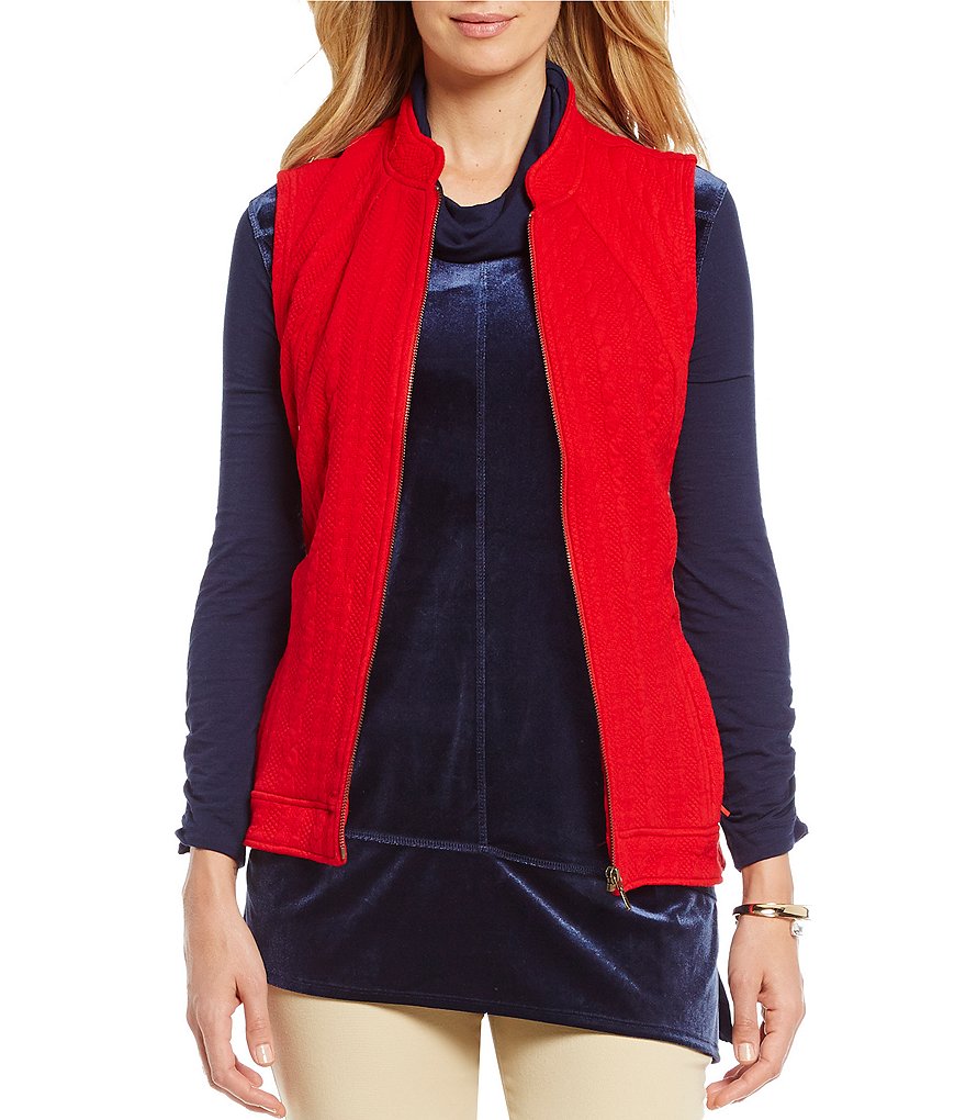 Westbound Petites Zip Front Quilt Vest