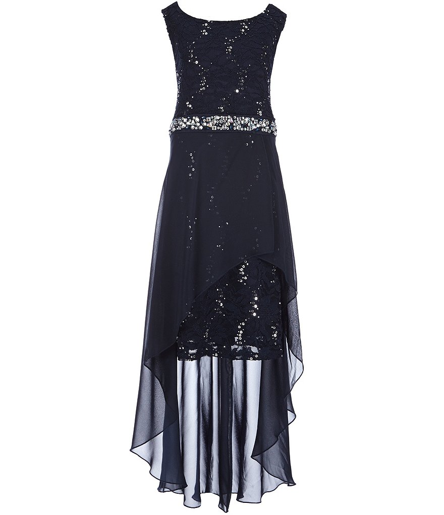 Xtraordinary Big Girls 7-16 Sequin Chiffon Dress