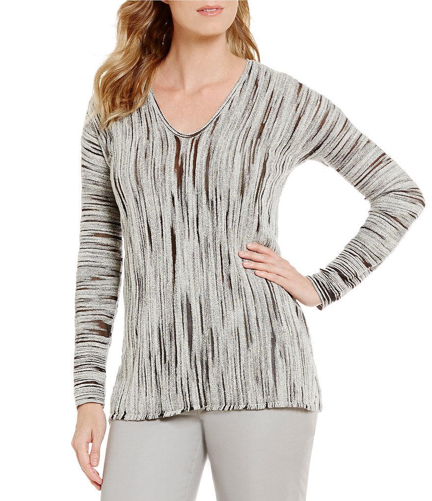 ZOZO Creek V-Neck Dolman Sleeve Printed Top