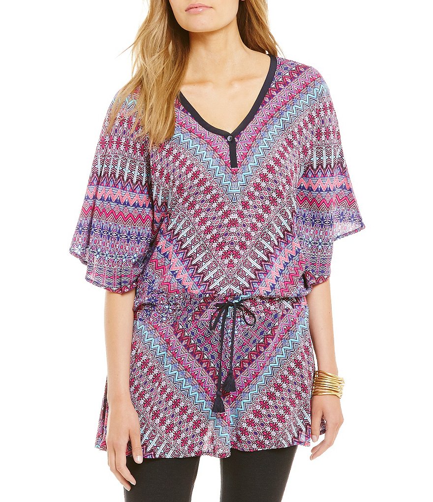 ZOZO Kaleidoscope Tie-Waist Tunic