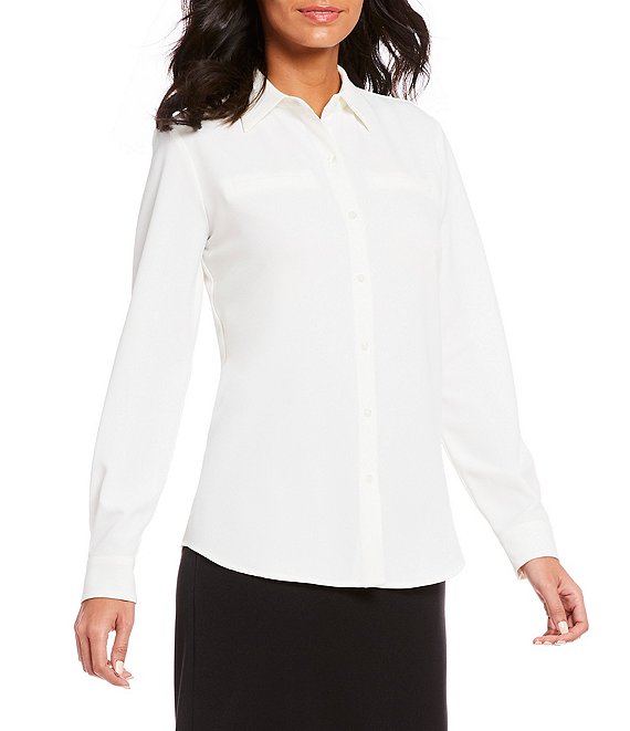 Alex Marie Woven Piper Button Front Blouse