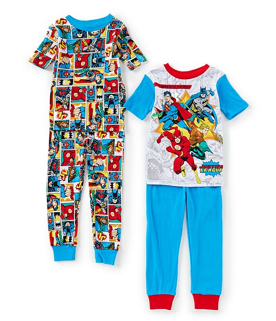 AME Little/Big Boys 4-10 Justice League Four-Piece Pajama Set