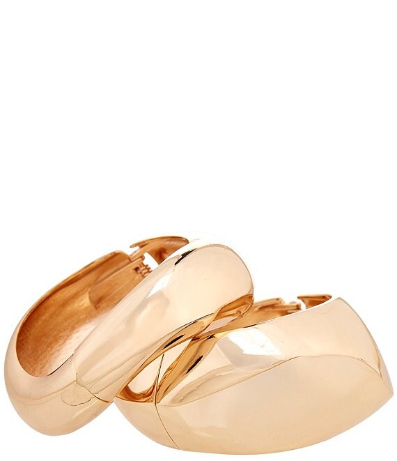Anna & Ava Oversized Bangle Bracelet Set, Gold - Image 1