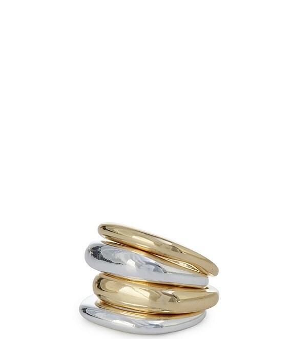 Anna & Ava Waterproof Two Tone Ring Set