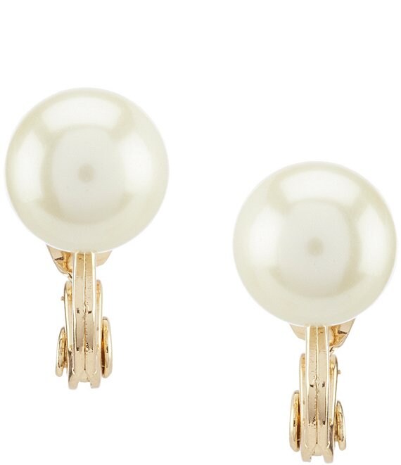 Anne Klein Pearl Clip Earrings