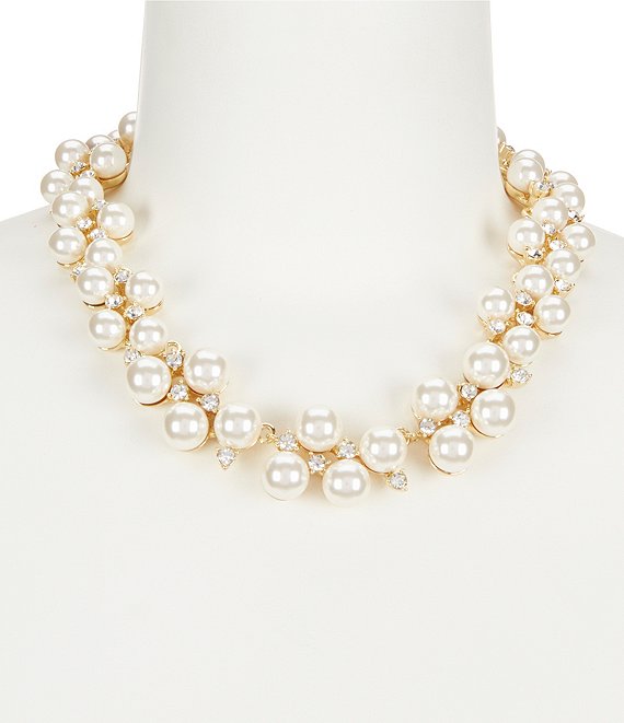 Anne Klein Faux-Pearl Collar Statement Necklace