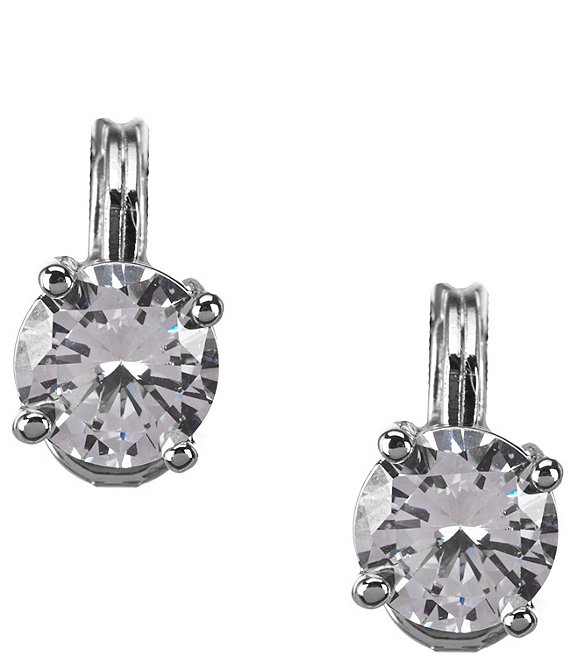 Anne Klein Sparkling Ears Cubic Zirconia Stud Clip-On Earrings