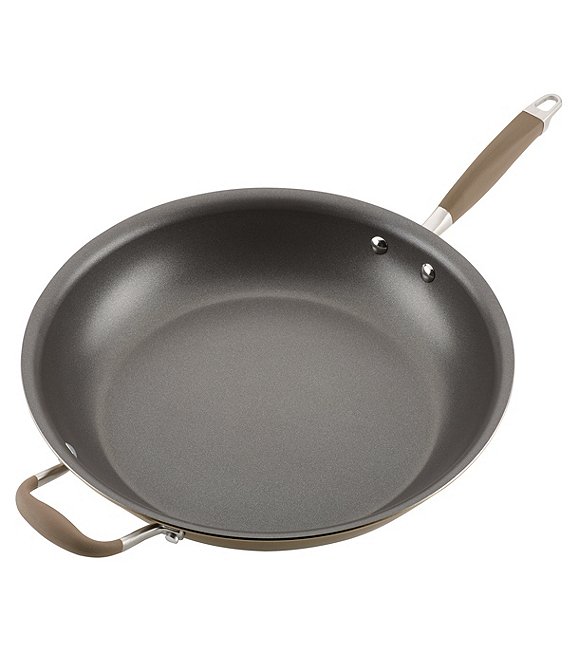 Anolon Advanced Home Hard-Anodized Bronze 14.5-inch Open Skillet with Helper Handle