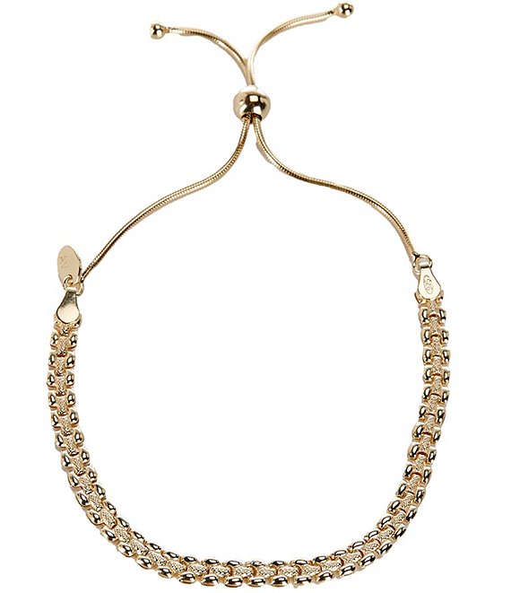 Argento Vivo Gold Close Link Adjustable Bracelet