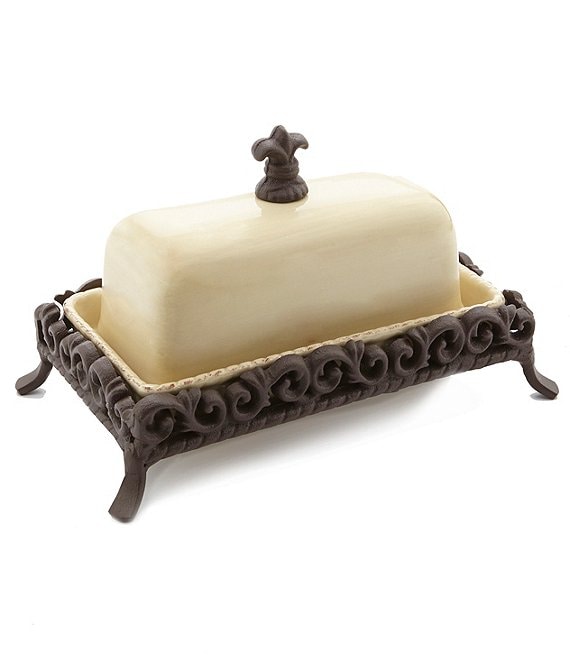 Artimino Tuscan Countryside 9#double; Covered Butter Dish