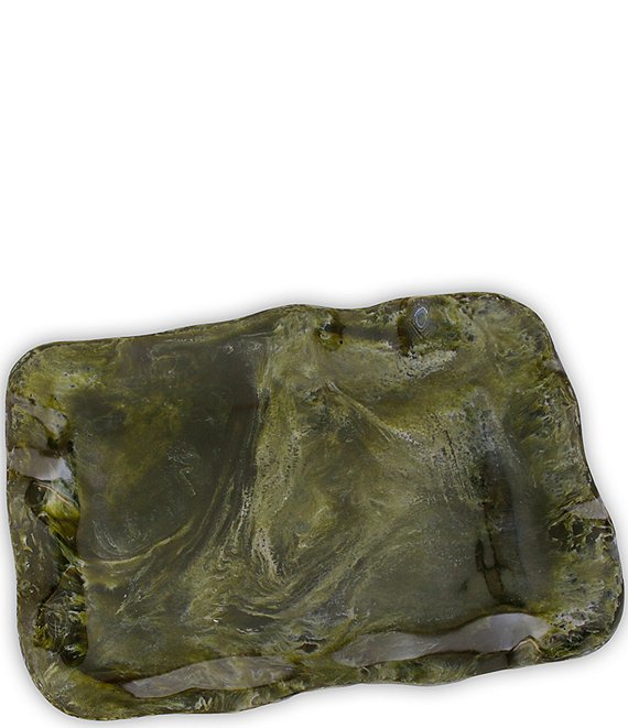 Beatriz Ball Resin Malachite Extra Large Rectangular Tray
