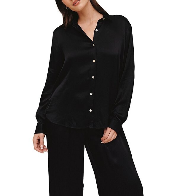 Bella Dahl Long Sleeve Clean Satin Button Down