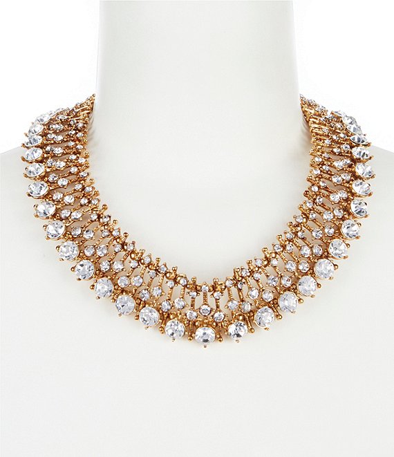 Belle Badgley Mischka Multi Round Faceted Collar Necklace