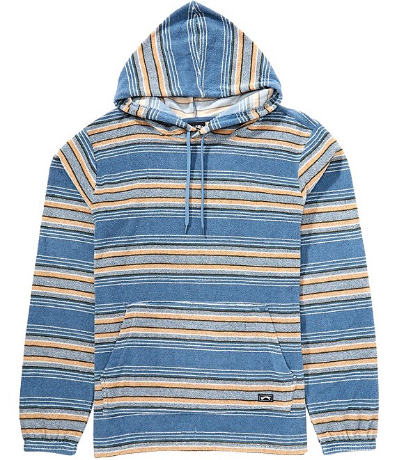 Billabong Flecker Diego Striped Chambray Long Sleeve Fleece Hoodie