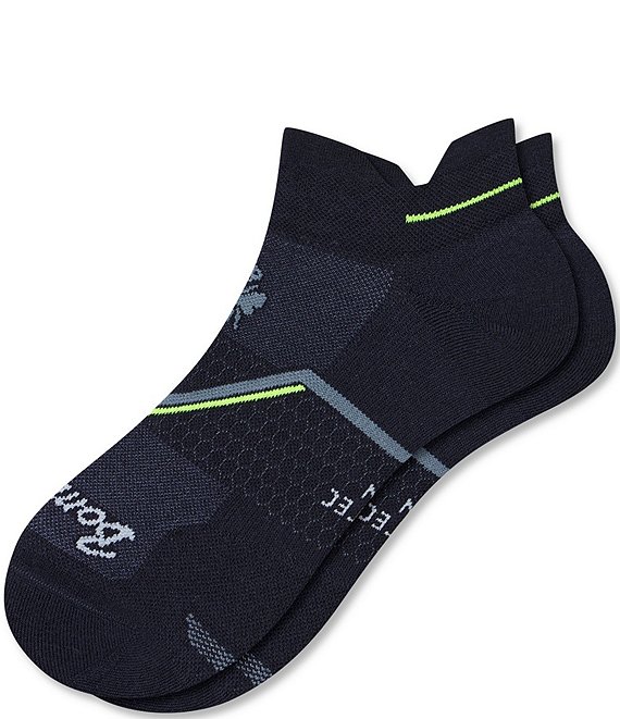 Bombas Solid/Diagonal Arch Stripe Running Ankle Socks