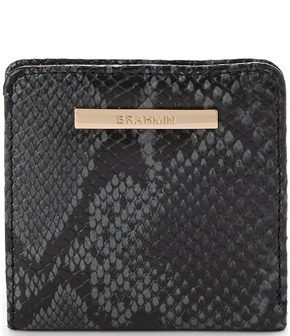 BRAHMIN Dietrich Collection Mini Jane Snake Wallet, Black - Image 1